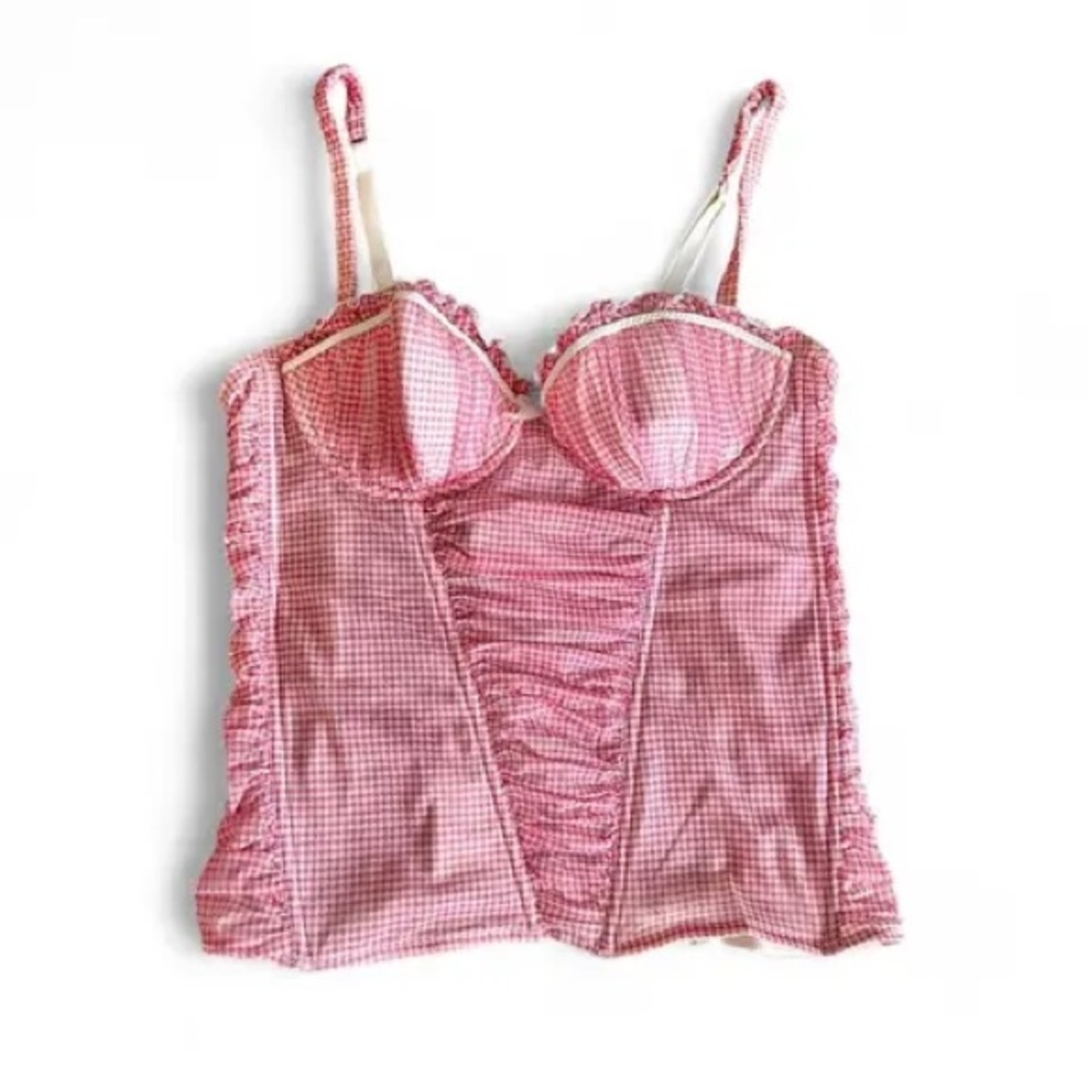 Chantal Thomas Pink Gingham Corset Top - Picture 8 of 10